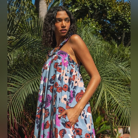 CLEOBELLA hedy midi dress in‎ Waterlily purple multi Sz Large NWT - Picture 3 of 16